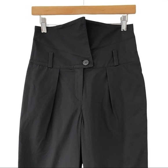 NWT The Range Structured Twill Fold Over Pants in Black - Picture 6 of 13